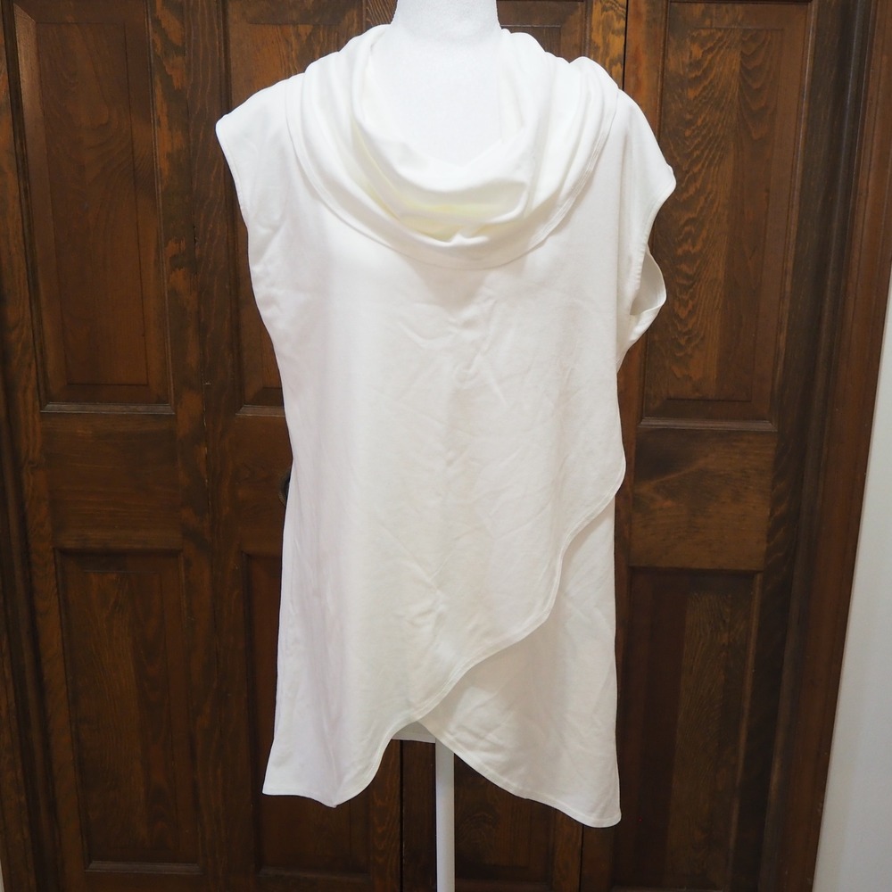 Bryn Walker Lavinia Crossover Tunic Top Sz S Cowl Neck Modal Stretch Jersey